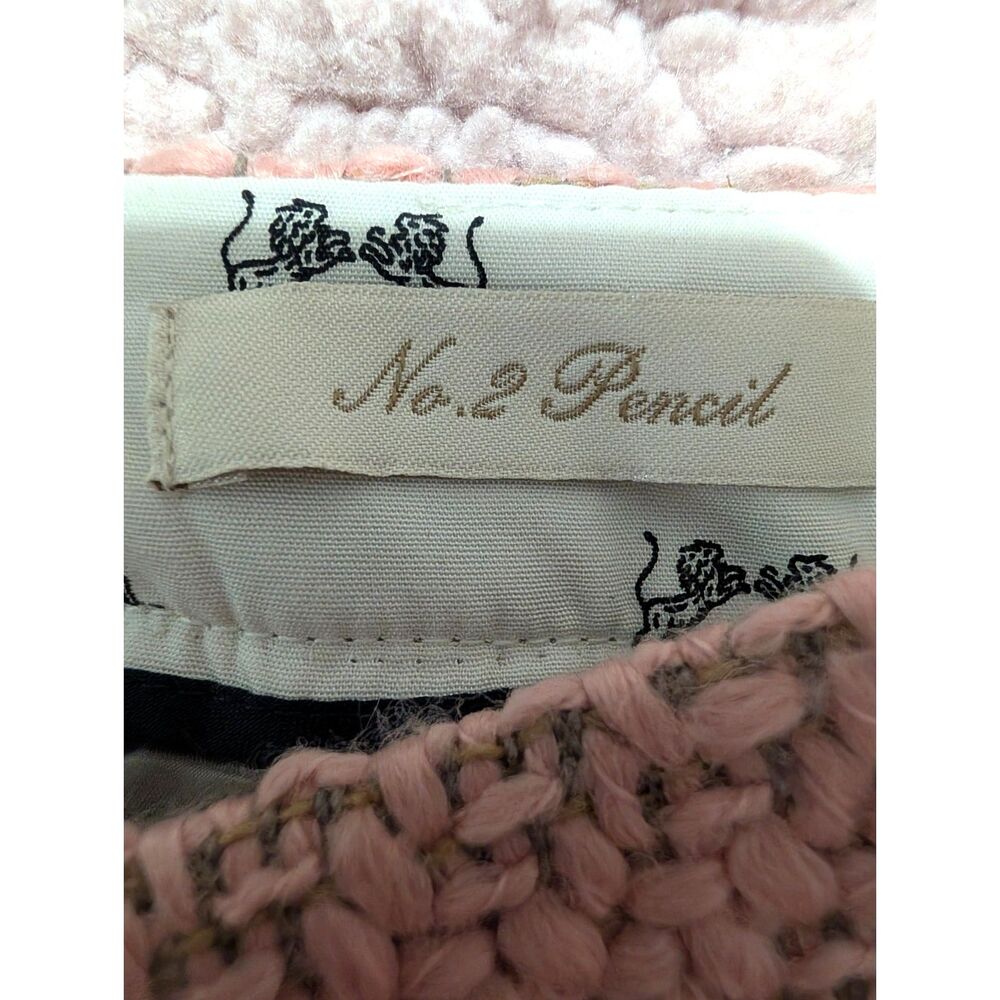 J.Crew Petite 2 Pink Bouclé Wool Blend Pencil Skirt Cottagecore Office Siren NWT - Picture 6 of 8